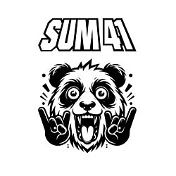 Свитшот хлопковый мужской Sum41 - rock panda, цвет: белый — фото 2