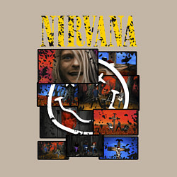 Свитшот хлопковый мужской Nirvana heart box, цвет: миндальный — фото 2