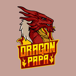 Свитшот хлопковый мужской Dragon papa, цвет: пыльно-розовый — фото 2