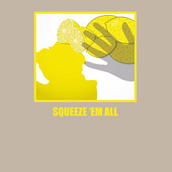 Свитшот хлопковый мужской Squeeze em all, цвет: миндальный — фото 2