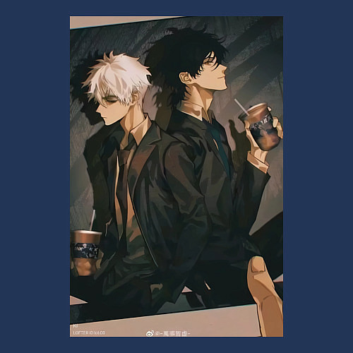 Мужской свитшот Гуан Лу Сяоши Чэн / Тёмно-синий – фото 3