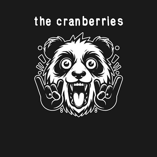 Мужской свитшот The Cranberries rock panda / Черный – фото 3