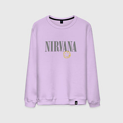 Мужской свитшот Nirvana logo smile