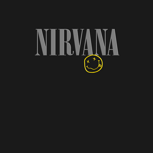 Мужской свитшот Nirvana logo smile / Черный – фото 3
