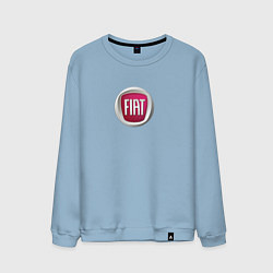 Свитшот хлопковый мужской FIAT sport auto logo, цвет: мягкое небо