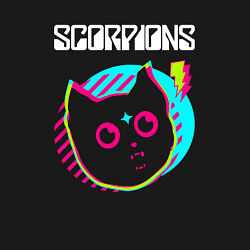 Свитшот хлопковый мужской Scorpions rock star cat, цвет: черный — фото 2