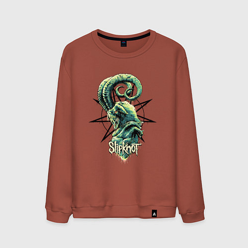 Мужской свитшот Slipknot ram / Кирпичный – фото 1