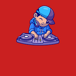 Свитшот хлопковый мужской Little dj, цвет: красный — фото 2