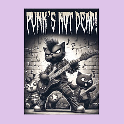 Свитшот хлопковый мужской Black kitten - punks not dead, цвет: лаванда — фото 2