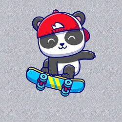 Свитшот хлопковый мужской Panda skater, цвет: меланж — фото 2