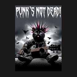 Свитшот хлопковый мужской Cool kitten - punks not dead, цвет: черный — фото 2