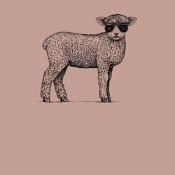 Свитшот хлопковый мужской Ягненок в кепке, цвет: пыльно-розовый — фото 2