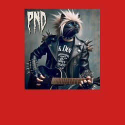 Свитшот хлопковый мужской Cool cat - punks not dead, цвет: красный — фото 2