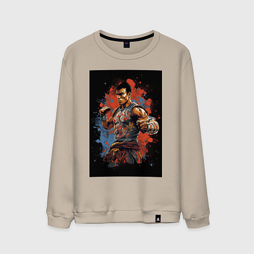 Мужской свитшот Тайский боец / Миндальный – фото 1