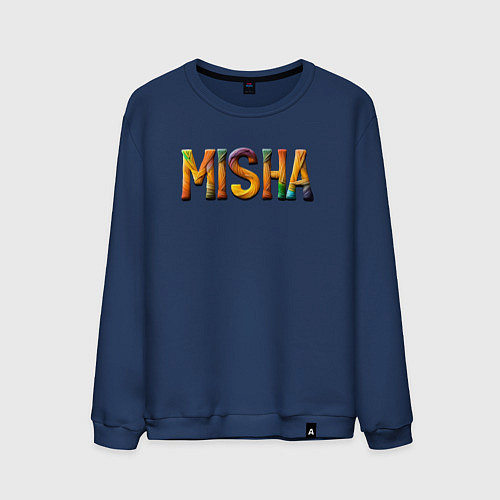 Мужской свитшот Misha yarn art / Тёмно-синий – фото 1