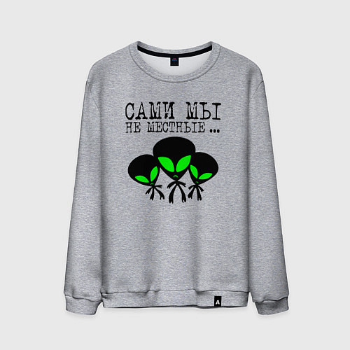 Мужской свитшот Сами мы не местные / Меланж – фото 1