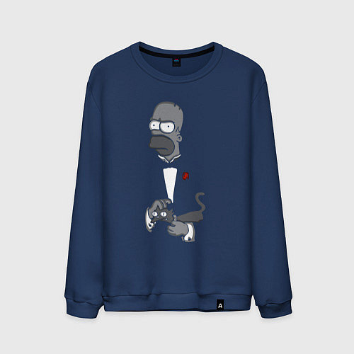 Мужской свитшот Homer godfather / Тёмно-синий – фото 1