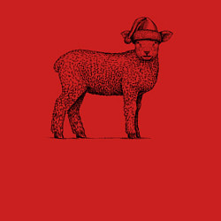 Свитшот хлопковый мужской Ягненок новогодний, цвет: красный — фото 2