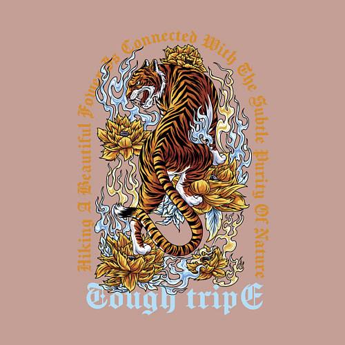 Мужской свитшот Eough tripe / Пыльно-розовый – фото 3
