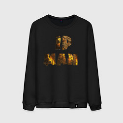 Свитшот хлопковый мужской IP Man gold, цвет: черный