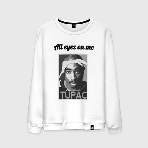 Мужской свитшот 2pac Art All eayz on me / Белый – фото 1