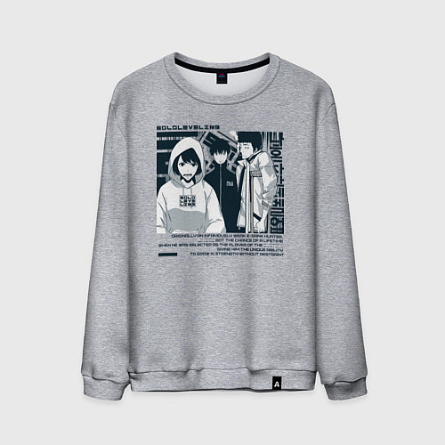 Мужской свитшот Solo leveling Another raid / Меланж – фото 1