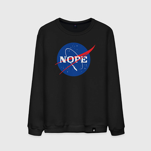 Мужской свитшот Nope NASA / Черный – фото 1