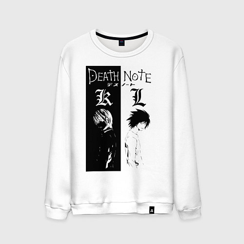 Мужской свитшот Тетрадь смерти Лайт Ягами / Белый – фото 1