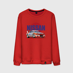 Свитшот хлопковый мужской Nissan Skyline GTR 32, цвет: красный