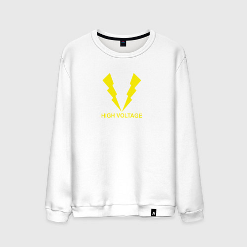Мужской свитшот Hihg Voltage! / Белый – фото 1