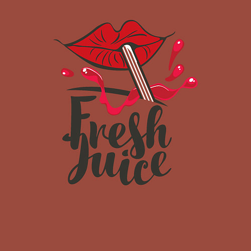 Мужской свитшот Fresh juice / Кирпичный – фото 3