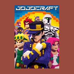 Свитшот хлопковый мужской Minecraft and Jojo collaboration - ai art, цвет: кирпичный — фото 2