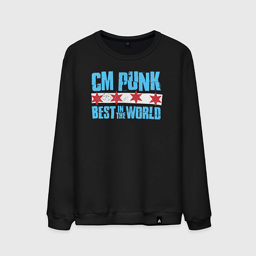 Мужской свитшот Cm Punk - Best in the World / Черный – фото 1