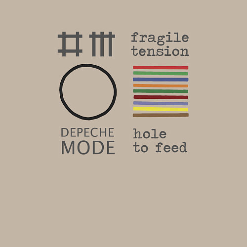 Мужской свитшот Depeche Mode - Hole To Feed cover / Миндальный – фото 3