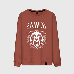 Свитшот хлопковый мужской Sum41 rock panda, цвет: кирпичный