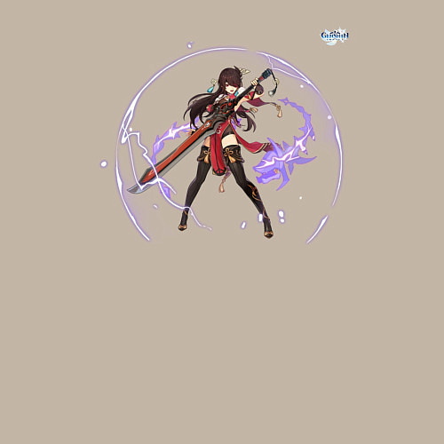 Мужской свитшот Бэй Доу из Геншин Импакт / Миндальный – фото 3