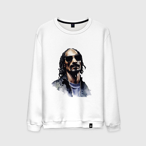 Мужской свитшот Snoop dog / Белый – фото 1