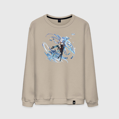 Мужской свитшот Шэнь Хэ из Геншин Импакт / Миндальный – фото 1
