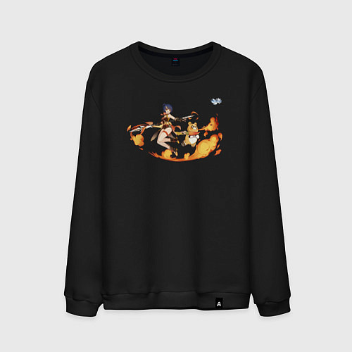 Мужской свитшот Мао Сян Лин из Геншин Импакт / Черный – фото 1