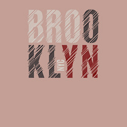 Свитшот хлопковый мужской NYC Brooklyn, цвет: пыльно-розовый — фото 2