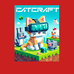 Свитшот хлопковый мужской Catcraft - collaboration ai art, цвет: красный — фото 2