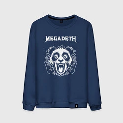 Свитшот хлопковый мужской Megadeth rock panda, цвет: тёмно-синий