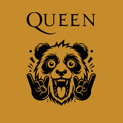 Свитшот хлопковый мужской Queen - rock panda, цвет: горчичный — фото 2