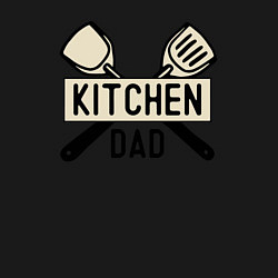 Свитшот хлопковый мужской Kitchen dad, цвет: черный — фото 2