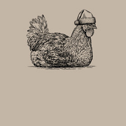 Свитшот хлопковый мужской Новогодняя курица, цвет: миндальный — фото 2