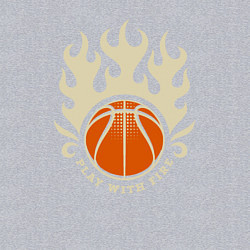 Свитшот хлопковый мужской Играть с огнём, цвет: меланж — фото 2