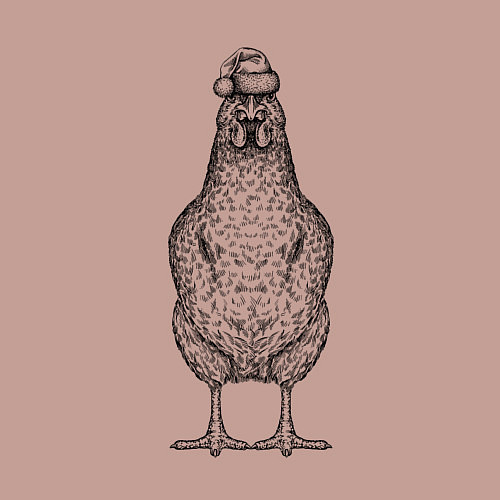 Мужской свитшот Петушок новогодний / Пыльно-розовый – фото 3