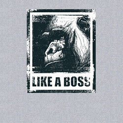 Свитшот хлопковый мужской Like a boss, цвет: меланж — фото 2