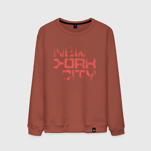 Мужской свитшот New york city streetwear / Кирпичный – фото 1