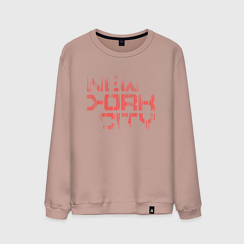 Мужской свитшот New york city streetwear / Пыльно-розовый – фото 1